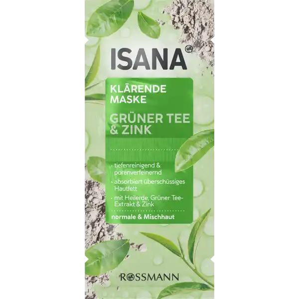 2 Masques du visage Thé vert & Zinc